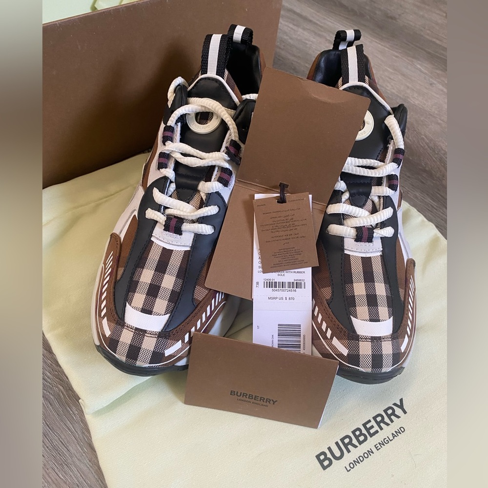 Burberry low top sneaker dark brown size 38 - Picture 4 of 8